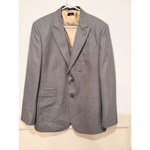 JF J.Ferrar Mens Gray Modern Fit 2 Piece Blazer and Vest Set 40R
